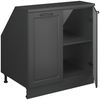 Küchenschrank für Dachschrägen R-Line Anthrazit Landhaus 80 cm mit 2 Türen, Schrankkorpus 60 cm Tiefe Vicco Bild 3