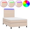 vidaXL Polsterbett mit Matratze & LED Cappuccino-Braun 120x200 cm [3135818] Bild 2