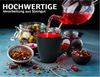 MiaMio Tasse MIAMIO - 6 x 350 ml Kaffeetassen Set Außen Schwarz Innen Farbig Bild 3