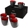 MiaMio Tasse MIAMIO - 6 x 350 ml Kaffeetassen Set Außen Schwarz Innen Farbig Bild 2