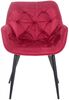 2er Set Stuhl Tanna Samt (Farbe: rot) Bild 4