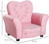 Sofa Kindersessel, Sitzfläche 59x41,5x49 cm, Pink, PVC-Bezug mit Kristallknöpfen, Vollholzrahmen Bild 3