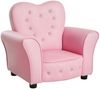 Sofa Kindersessel, Sitzfläche 59x41,5x49 cm, Pink, PVC-Bezug mit Kristallknöpfen, Vollholzrahmen Bild 2