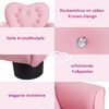 Sofa Kindersessel, Sitzfläche 59x41,5x49 cm, Pink, PVC-Bezug mit Kristallknöpfen, Vollholzrahmen Bild 5