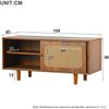 Sideboard-Set 2-teilig (Rattan-Kommode & Schuhschrank) – Walnuss, Rattan/Spanplatte Bild 4