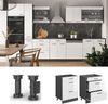 Küchenunterschrank R-Line Weiß Hochglanz 60 cm AP Marmor Vicco Bild 2