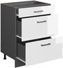 Küchenunterschrank R-Line Weiß Hochglanz 60 cm AP Marmor Vicco Bild 4