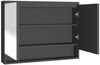 vidaXL Spiegelschrank fürs Bad 80x15x60 cm MDF Anthrazit 331536 Bild 2