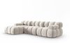 Micadoni Modulares Ecksofa Bellis 4-Sitzer Links Samt Bluvel Dunkelbeige Bild 2