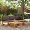 vidaXL Gartensofa ohne Armlehnen mit Kissen Holz Akazie & Rattan 4008173 Bild 3