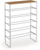 Schuhregal (B/H/T: 66x90x25 cm) in weiß und Artisan Nachbildung Bild 1