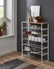 Schuhregal (B/H/T: 66x90x25 cm) in weiß und Artisan Nachbildung Bild 3