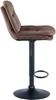 Barhocker MITUN - Samt Braun 46x54x94 cm Schwarz | Barstuhl Höhenverstellbar Mit Lehne Drehbar Tresenhocker Tresenstuhl Kneipenhocker Kneipenstuhl Bild 5