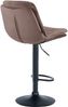Barhocker MITUN - Samt Braun 46x54x94 cm Schwarz | Barstuhl Höhenverstellbar Mit Lehne Drehbar Tresenhocker Tresenstuhl Kneipenhocker Kneipenstuhl Bild 4