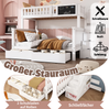 Merax Kinder-Etagenbett, mit Tafel und Schubladen, ohne Matratze, weiß, 90x200 cm & 140x200 cm Bild 5