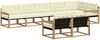 vidaXL Outdoor-Sofagarnitur mit Kissen 8 pcs Weiß und Creme 3388796 Bild 2