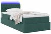 vidaXL Bett mit Stauraum und LED mit LED Dunkelgrün 90 x 200 cm Samt 3371430 Bild 3
