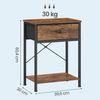 SONGMICS Bestelltisch mit Schublade, Nachtschrank mit Ablage, Nachttisch für Wohnzimmer, Schlafzimmer, Holz, braun Bild 5