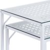 FINEBUY Konsolentisch FB72752 2er Set e Flurtische Metall Glasplatte Modern Industrial (Dekotische 2er Set Weiß Glas Metall Modern), Ablagetische Wohnzimmer, Glastische Platzsparend Bild 5