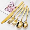 KingLux Besteck-Set 30teilig Hammered Besteck Set Gold Essbesteck für 6 Personen (30-tlg), 6 Personen, Edelstahl Bild 3