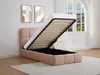 Vente-unique - DILUDO Bett Stoff Puderrosa - B 206,5 cm x H 100 cm x L 101 cm Bild 2