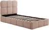 Vente-unique - DILUDO Bett Stoff Puderrosa - B 206,5 cm x H 100 cm x L 101 cm Bild 3