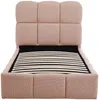 Vente-unique - DILUDO Bett Stoff Puderrosa - B 206,5 cm x H 100 cm x L 101 cm Bild 4