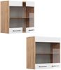 Vicco Küchenschrank Küchenzeile R-Line, Weiß Hochglanz, Hängeglasschrank 60 cm Bild 5