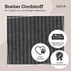 Lycce Wandkissen - Cord, Wandpolster, Rückenkissen Sitzbank, Kopfteil Betten, Polsterung Grau 30x75x4cm Bild 5