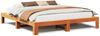 vidaXL Massivholzbett ohne Matratze Wachsbraun 200x200 Kiefernholz 3308728 Bild 2