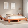 vidaXL Massivholzbett ohne Matratze Wachsbraun 200x200 Kiefernholz 3308728 Bild 1