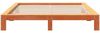 vidaXL Massivholzbett ohne Matratze Wachsbraun 200x200 Kiefernholz 3308728 Bild 4