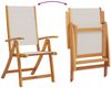vidaXL Gartenstühle 6 Stk. Klappbar Massivholz Akazie und Textilene 3279239 Bild 4