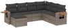 vidaXL 7-tlg. Garten-Sofagarnitur mit Kissen Grau Poly Rattan 3259449 Bild 2