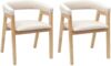 vidaXL Esszimmerstühle 2 pcs Natur 54 x 57 x 73 cm Massives Gummiholz 42020422 Bild 2