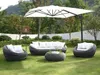 Vente-unique - WHITEHEAVEN Gartensitzgruppe Harz Grau - B 107 cm x H 66 cm x L 101 cm Bild 5