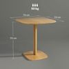 HOMCOM Esstisch 70 x 70 cm Küchentisch für 4 Personen (Esszimmertisch, 1-St, Holztisch), für Küche, Esszimmer, Natur Bild 3