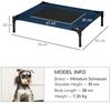 PawHut Tierbett Hundeliege, für Outdoor, Katzenbett, Schlafplatz, aus Stahl, 600D Oxford-Gewebe, Belastbarkeit bis 20 kg, Blau Bild 2