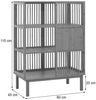 Mendler 'HWC-N81' Badregal mit 3 Regalböden und Schiebetür, Bambus natur, 80 x 45 x 112 Bild 3