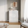 FUFU&GAGA Kommode Weiße Hochglanz-Kommode, Sideboard mit Schubladen, MDF, 3 Größen Bild 5