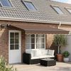 vidaXL Manuelle Gelenkarmmarkise mit LEDs Taupe 3426212 Bild 3
