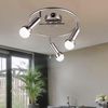LED Deckenleuchte chrom, bewegliche Spots D 29 cm Bild 2