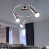 LED Deckenleuchte chrom, bewegliche Spots D 29 cm Bild 3