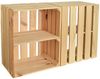 CHICCIE 2 Set Holzkiste Noa Natur - 1x kurzes Regal Obstkiste Weinkisten Bild 5