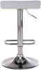 2er Set Barhocker DERID - Kunstleder Weiß 38x41x65 cm Silber | Barstuhl Höhenverstellbar Mit Lehne Drehbar Tresenhocker Tresenstuhl Kneipenhocker Bild 5