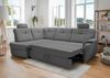 Ecksofa >Elli< in 3618 Mango asche, Mikrofaser - 264x92x180cm (BxHxT) Bild 2