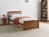 Bett mit Lattenrost Kiefernholz OLENDON 90 x 200 cm Braun Bild 3