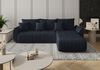 Selsey 'Romuldi' Ecksofa mit Schlaffunktion, Stauraum, Samtbezug, Anthrazit, rechtsseitig Bild 2