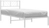 vidaXL Bettgestell mit Kopfteil Metall Weiß 100x190 cm 372222 Bild 3