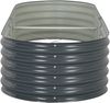 rundes Hochbeet für Garten BLUMO Verzinkter Stahl Hochbeet Metall Gartenbeet rund Kräuterbeet Blumenbeet Frühbeet für Garten Gemüsebeet, 240x80x44cm, Grau Bild 3
